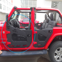 Portes d'été Portes tubulaires avec miroir latéral Protections en acier hors route pour Jeep pour Wrangler JK 2007-2017 2 portes J364 LantSun