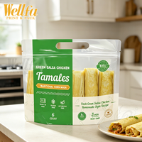 Sachet Doypack personnalisé avec logo, sans BPA, résistant à la chaleur, avec fenêtre, pour Tamales mexicains, prêt à réchauffer, pour Tamales de maïs Masa