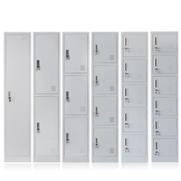 Armoire de rangement en acier moderne à 6 portes, directement de l'usine, pour dortoir, employés, bureau, atelier