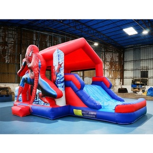 Structure gonflable <span class=keywords><strong>Spiderman</strong></span> avec toboggan et panier <span class=keywords><strong>de</strong></span> <span class=keywords><strong>basket</strong></span>, garantie 3 ans, pour fêtes, avec kits <span class=keywords><strong>de</strong></span> réparation - Product Image 2
