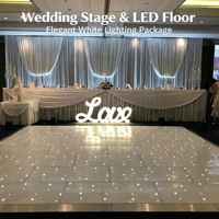Plancher de danse LED sans fil DMX RC, effet ciel étoilé scintillant, magnétique infini, portable pour mariage, événement, bar, DJ, scène, fête