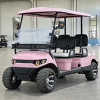 Voiturette de golf électrique tout-terrain surélevée 4 places avec pneus tout-terrain de 10, 12 et 14 pouces