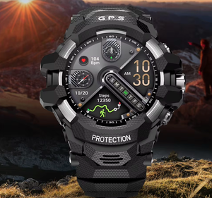 นาฬิกาสมาร์ทวอทช์ GPS สำหรับผู้ชาย หน้าจอ HD 1.43 นิ้ว พร้อม GPS ในตัว เครื่องวัดความสูง บารอมิเตอร์ เข็มทิศ รองรับเสียง AI ใช้งานร่วมกับ Android และ <span class=keywords><strong>iPhone</strong></span> - Product Image 2