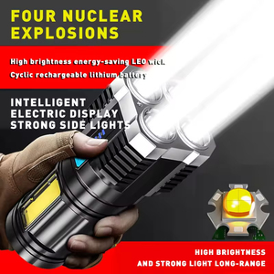 ไฟฉาย LED แสดงผลอเนกประสงค์ ปรับความสว่างได้ 4 ระดับ มาตรฐาน IP54 แสง 6000K แสงกลางวัน ใช้กลางแจ้ง ใช้ในกรณีฉุกเฉิน - Product Image 2