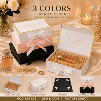 Emballage de mariage personnalisé de luxe, boîte cadeau en papier magnétique de Noël, emballage pliable