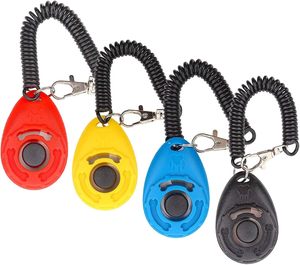 Manufacturer Customized Logo Pet Training Dog Agility <b>Trainer</b> Clicker Automatic Wrist Strap Ring Plastic IP67 <b>Waterproof</b> Press - Product Image 1