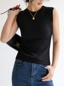 Camisole Vest for Women Round Neck Basic Sleeveless Undershirt <strong>Tops</strong> Tees With Coverage for Side <strong>Cleavage</strong> - Product Image 2