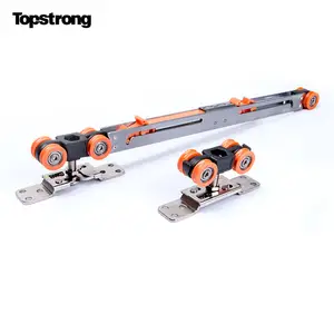 Furniture accessories single-cylinder double-side buffer hanging wheel wooden sliding door rollers