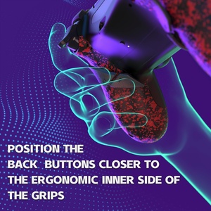 Aşırı dokulu kırmızı arka düğme eki Dawn type-c sürümü <span class=keywords><strong>PS4</strong></span> Slim <span class=keywords><strong>Pro</strong></span> <span class=keywords><strong>Controller</strong></span> JDM-040/050/055 için Remap kiti - Product Image 6