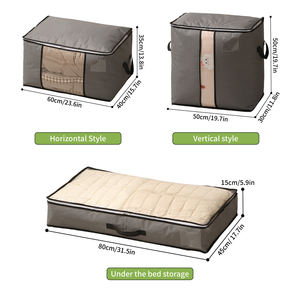 Высокое качество Оксфордский Тканевый шкаф большой вместимости пододеяльник для одежды одеяло сумки для хранения с ручкой из полиуретана - Product Image 5