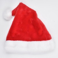 Chapeaux de Noël épais personnalisés avec logo OEM promotionnel, chapeaux de Père Noël chauds, vente en gros, directement de l'usine, fournitures de fêtes