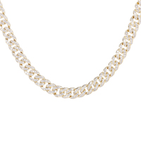 Collier chaîne à maillons en argent 925 plaqué or 18K 14K pour hommes et femmes, vente en gros Chine, idéal pour mariages en France
