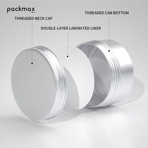 Pot en aluminium cosmétique personnalisé pour crème, baume, crème pour les mains - Boîte ronde en aluminium en stock avec impression personnalisée - Product Image 4