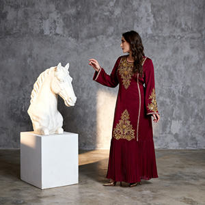 Robe Abaya en Polyester Brodé de Haute Qualité pour Femmes Musulmanes – Vente en Gros, Fabricant Personnalisé, Tissu Premium - Product Image 4