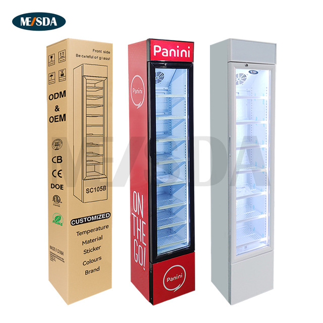 MEISDA SC105B 105L Compressor Cooling Soft Used Beverage Cooler Upright Refrigerator with Adjustable Shelves