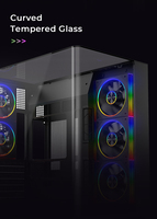 BTF Ready ATX Gaming Case Unique Curved Tempered Glass Front and Side Panel With Type C Port and 360mm Cooling Support