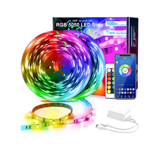 卸売スマート格安Wifiフレックス12V 24V 5M 10M屋外フレキシブルRGB2835Ledストリップライト5050 Ledライトストリップ防水