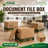 Boîtes en carton ondulé écologiques faites à la main FUJU - Forme et doublure personnalisables, logo personnalisé et impression artisanale, utilisation multi-industrielle