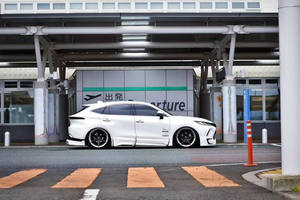 Pour <span class=keywords><strong>Toyota</strong></span> HARRIER kit carrosserie HARRIER mises à niveau RW style diffuseur de lèvre avant jupe latérale spoiler grill kit carrosserie - Product Image 5