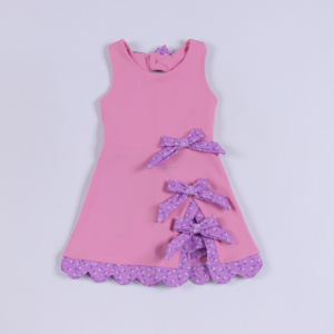 Vestido Deportivo Dulce para Niñas, Caja Misteriosa, Sin Mangas, Lazos Laterales Múltiples, Pantalones Cortos Integrados, Vestidos de Verano para Niñas - Product Image 3