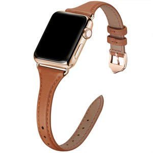 Correa de Reloj de Cuero Suave, Correa de Cuero Granulado, Delgada y Ligera para Relojes IWatch Ultra SE <span class=keywords><strong>SE2</strong></span> Series 10 9 8 7 6 5 4 3 2 1 - Product Image 1