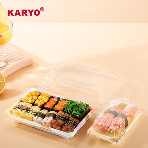 1111ขายส่งตุ่มทิ้งภาชนะบรรจุอาหารพลาสติกถาดซูชิพร้อมฝาปิดซาซิมิปลาแซลมอนกล่องบรรจุพลาสติกถาดซูชิ - Product Image 2