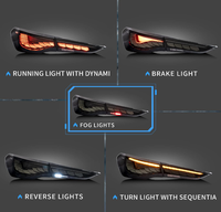 Feux arrière OLED VLAND pour Série 4 G22/G23/G26 2021-2023 2ème génération, éclairage diurne dynamique Dragon Scale DRL, clignotants séquentiels ambre
