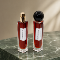 Fabrication de flacons de parfum miniatures carrés personnalisés de luxe, transparents, vides, en verre, 15 ml, 30 ml