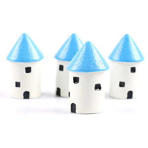 Adorno de Micropaisaje con Forma de Castillo, Iglesia y Musgo, <span class=keywords><strong>Casa</strong></span> de Estilo Mediterráneo, Artesanía Decorativa - Product Image 5