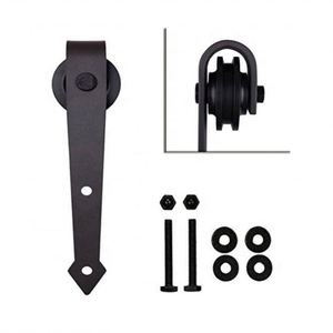 WEKIS Kit de Herrajes para Puerta Corredera de Granero de Montaje Superior de 6.6 pies, Riel Colgante con Rodillos de Acero y Latón Duradero para Uso en Dormitorios y Cocinas, con Tornillos - Product Image 4