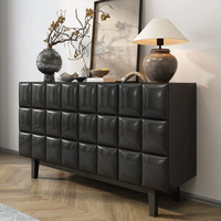 Nordique Vintage salon en bois massif luxe noir buffet Buffet Table Design moderne stockage cuisine salle à manger côté armoire