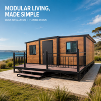 Maison conteneur pliable extensible avec salle de bain, cuisine, 2, 3, 4 ou 5 chambres, entièrement meublée pour usage résidentiel, camping ou logement d'urgence