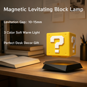 Lámpara de Bloque Levitante Magnética, Luz Nocturna LED de 3 Colores, Decoración Creativa para Escritorio, Regalo para Niños y Gamers - Product Image 2