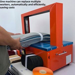 Machine d'emballage semi-automatique pour le cerclage de cartons, destinée aux films, papiers, produits en vrac, matériaux imprimés et articles de première nécessité - Product Image 4