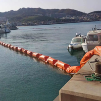 Bâche de confinement d'hydrocarbures en PVC écologique, orange, de type flottant, épaissie, pour la récupération des déversements d'hydrocarbures