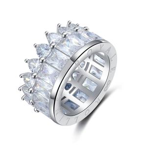 Bague <span class=keywords><strong>de</strong></span> mariage pour femme en or jaune Offre Spéciale Bague <span class=keywords><strong>de</strong></span> fiançailles numérique à chiffres romains Plaqué rhodium pour les fêtes - Product Image 6