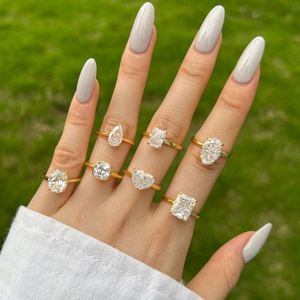 Dylam Dainty Personalized Statement Design S925 <b>Silver</b> Colorful <b>Solitaire</b> 8A Cubic Zirconia 12 Months Birthstone Jewelry <b>Rings</b> - Product Image 4
