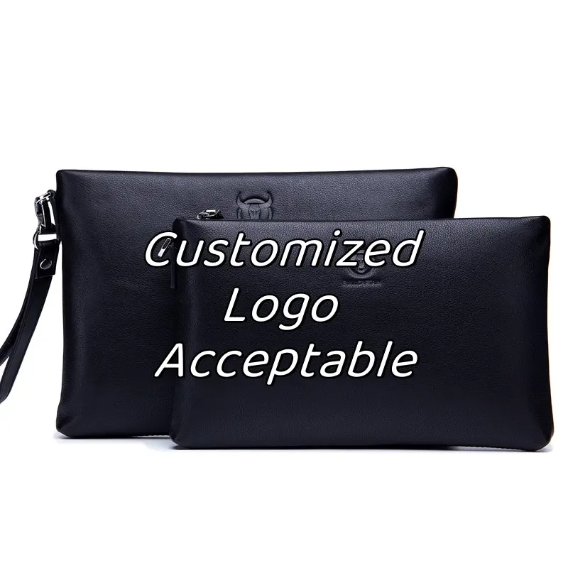 Kazze New Arrive Full Grain Cow Leather Luxury Bags Customization Simple Style Purses For Work Business Designer Brand Wallet