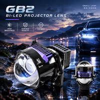 Kit de Rénovation de Phares de Voiture Universel avec Lentille de Projecteur Bi-LED Double Laser 3 Pouces pour Éclairage Longue Portée Automobile