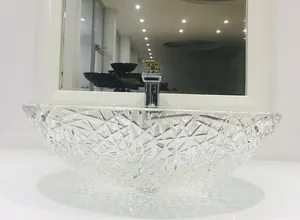 Fanwin CUPC Certification Italy Design Crystal Wash Basin Glass Vessel Washbasin Sink Bathroom Basin Sink