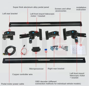 Marchepied latéral électrique automatique pour le marchepied latéral de mise à niveau de panneau latéral d'alimentation de SUV <span class=keywords><strong>crossover</strong></span> de luxe pour <span class=keywords><strong>Jaguar</strong></span> E-<span class=keywords><strong>PACE</strong></span> X540 2017-2024 - Product Image 2