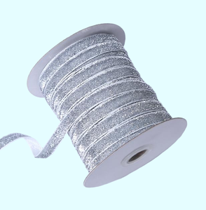 도매 10mm 골드 메탈릭 벨벳 리본 싱글 페이스 보일 패브릭 없음 탄성-장식 프로젝트 장식 소녀 신발 - Product Image 3