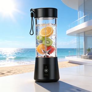 Licuadora Portátil de 400 ml con Carga USB, para Hacer Smoothies, Libre de BPA, a Prueba de Fugas, Silenciosa, Resistente, para el Hogar, el Automóvil y Exteriores - Product Image 1