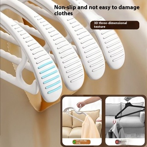 Móc treo quần áo bằng nhựa chống trượt với cổ ngắn thiên nga-<span class=keywords><strong>2025</strong></span> móc treo quần áo có đệm nhung mới, tiết kiệm không gian - Product Image 4