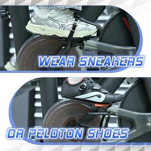 Pedales de Bicicleta BUCKLOS con Clip para los Dedos y Correas de 155/165 mm para Bicicleta de <span class=keywords><strong>Spinning</strong></span> Indoor <span class=keywords><strong>Peloton</strong></span> y Ciclismo MTB - Product Image 2