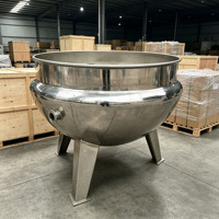 Industriële gejackete soepketel met kantelbare afvoer voor het maken van dranken, siroop en fruitpasta
