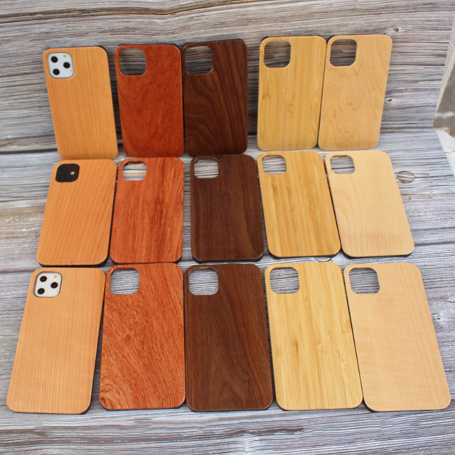 Real Wood PC TPU Case for iPhone 14 Pro Max 13 15 Pro 15 Pro Max Custom Engrave Wooden Mobile Phone Case for iPhone 15
