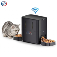 Distributeur automatique de nourriture pour animaux de compagnie OEM personnalisé 6L à double bol, intelligent WiFi, pour chats et chiens, avec caméra et application Tuya, 2 bols, distributeur intelligent pour animaux de compagnie