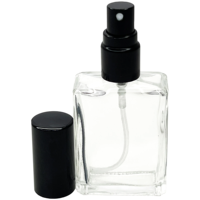 Atomiseur de parfum en verre rechargeable avec bouchon à vis, flacon de voyage