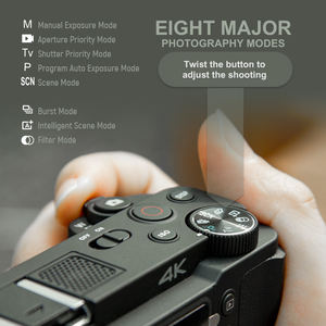 Mejor Venta de cámara personalizada <span class=keywords><strong>HD</strong></span> WiFi de alta calidad videocámara profesional 4K vlogging Cámara vlog video y audio - Product Image 6